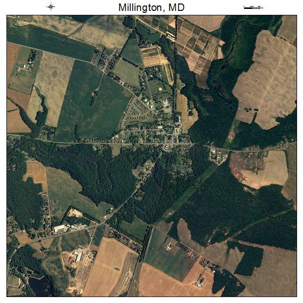 Millington, MD air photo map
