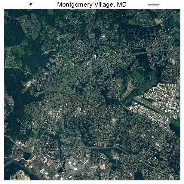 Montgomery Village, MD air photo map