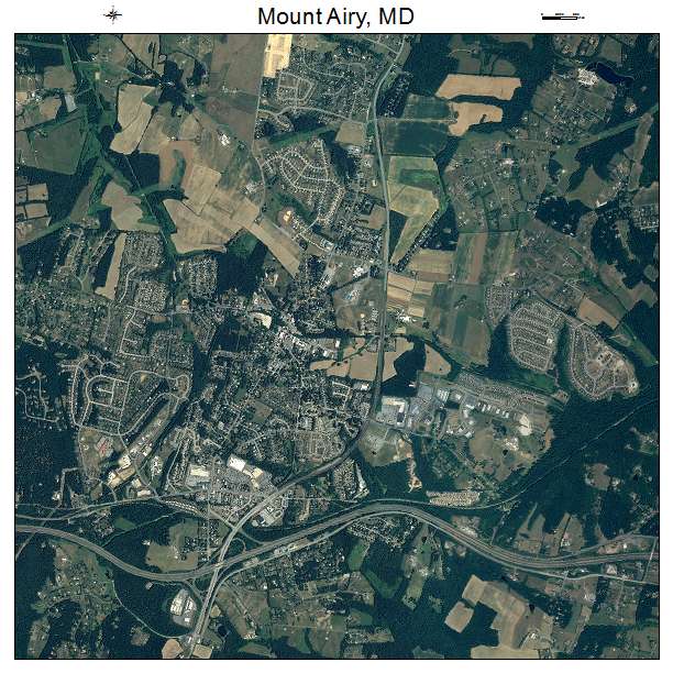 Mount Airy, MD air photo map
