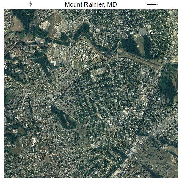 Mount Rainier, MD air photo map