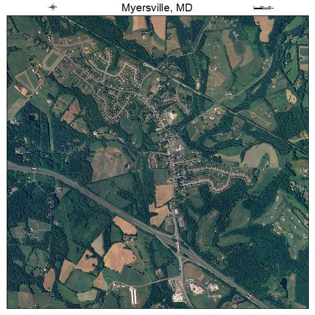 Myersville, MD air photo map