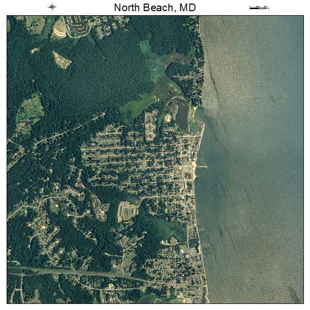 North Beach, MD air photo map
