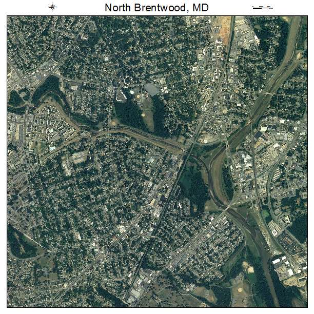 North Brentwood, MD air photo map