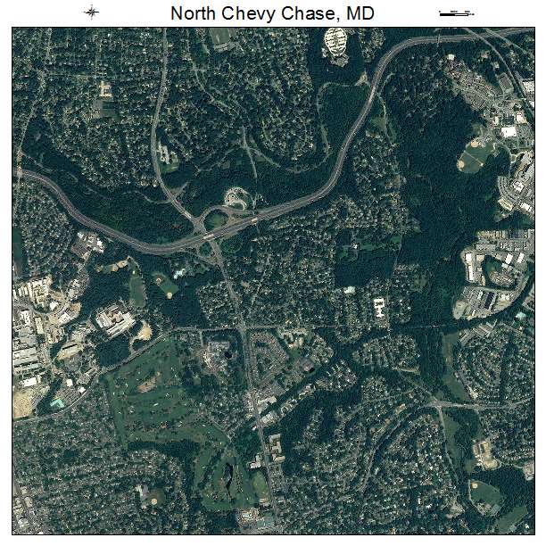 North Chevy Chase, MD air photo map