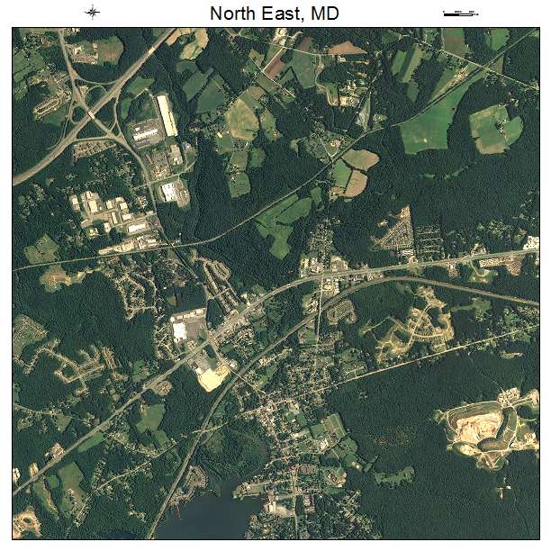 North East, MD air photo map