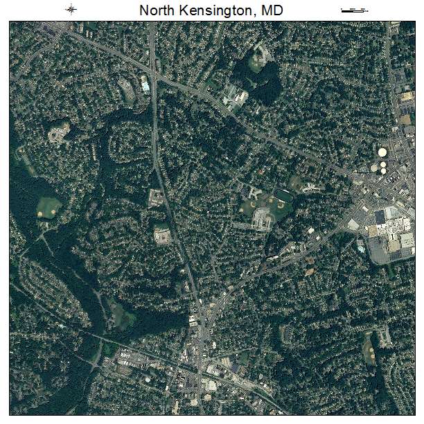 Aerial Photography Map of North Kensington, MD Maryland