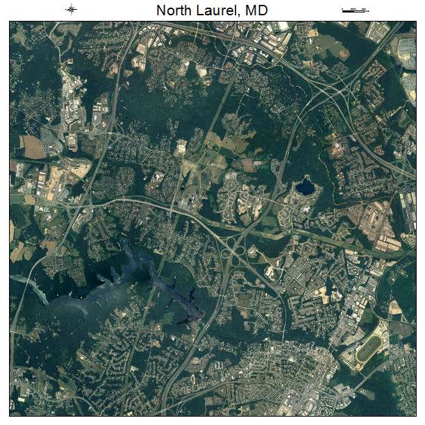 North Laurel, MD air photo map