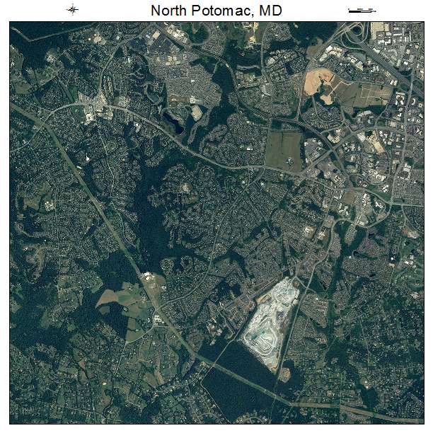 North Potomac, MD air photo map