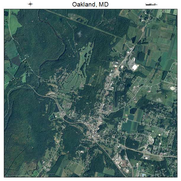 Oakland, MD air photo map