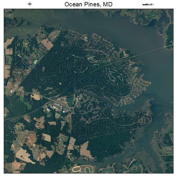 Ocean Pines, MD air photo map