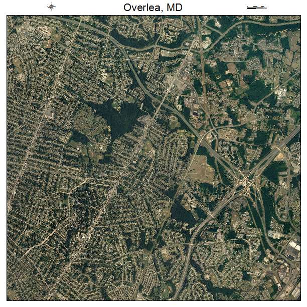Overlea, MD air photo map