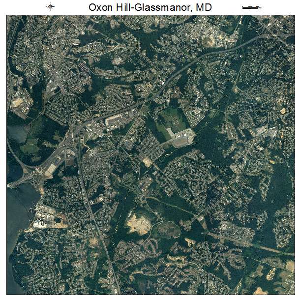 Oxon Hill Glassmanor, MD air photo map
