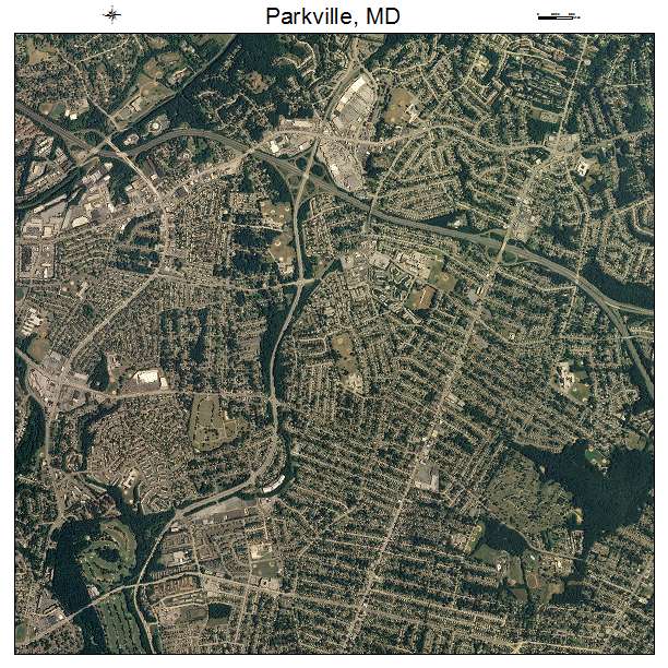 Parkville, MD air photo map