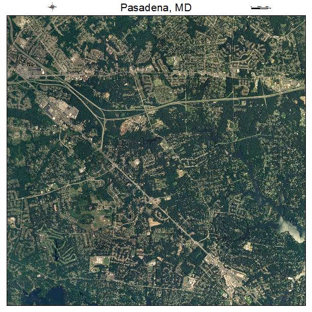 Pasadena, MD air photo map