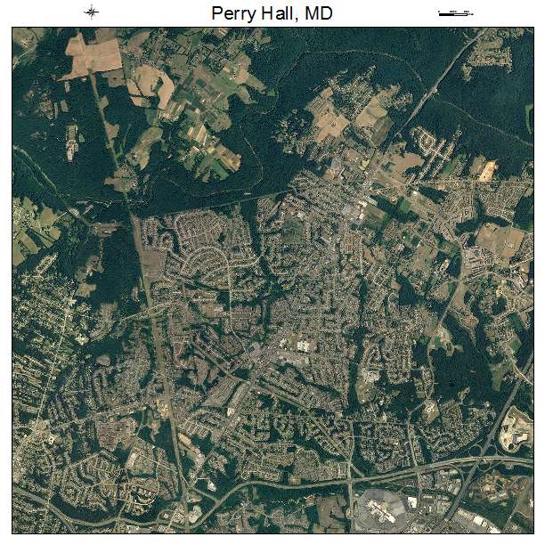 Perry Hall, MD air photo map