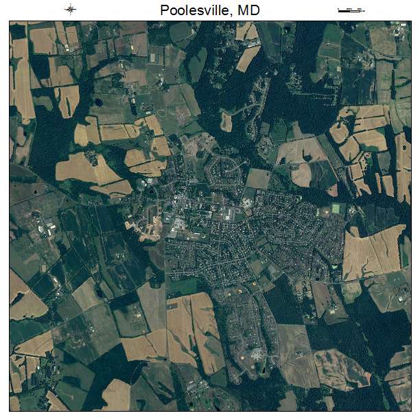 Poolesville, MD air photo map