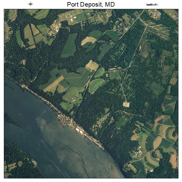 Port Deposit, MD air photo map