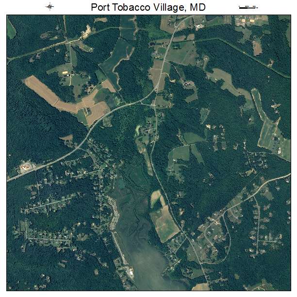 Port Tobacco Village, MD air photo map