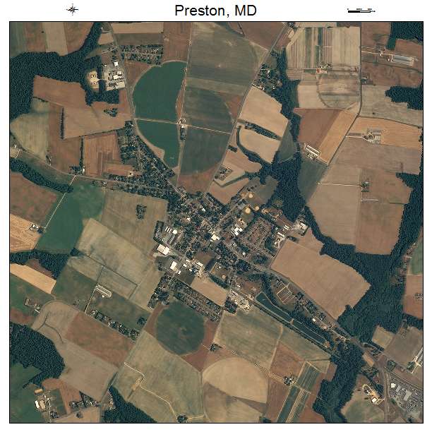 Preston, MD air photo map