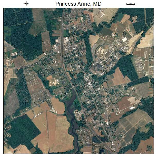 Princess Anne, MD air photo map