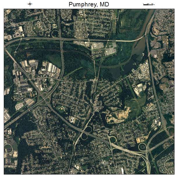 Pumphrey, MD air photo map