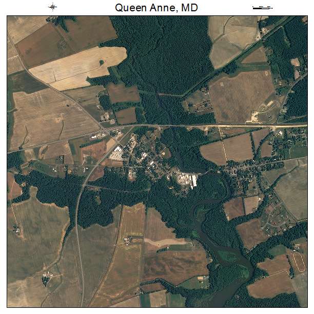 Queen Anne, MD air photo map