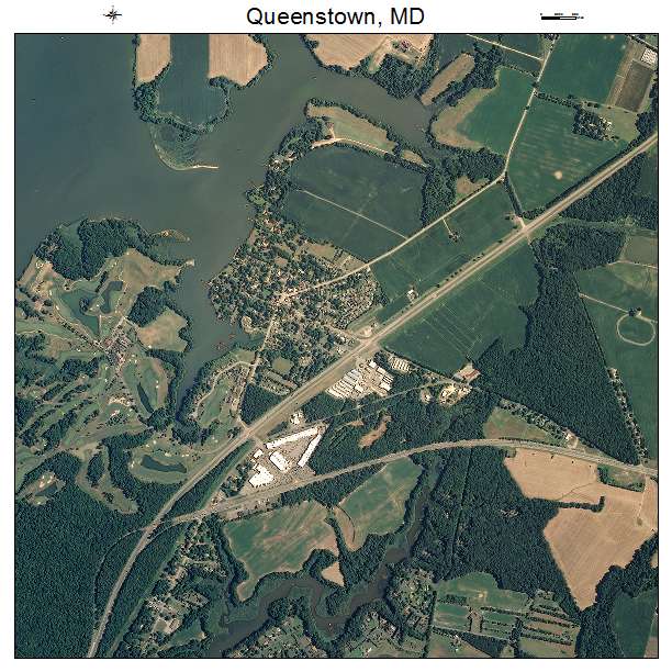Queenstown, MD air photo map