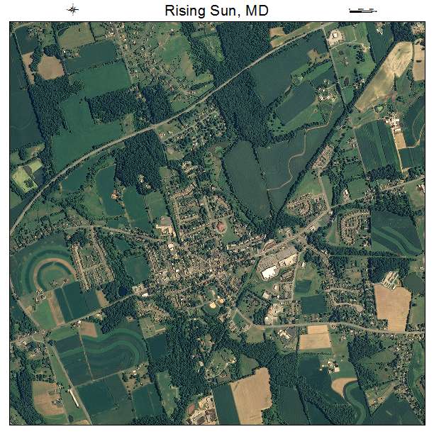 Rising Sun, MD air photo map