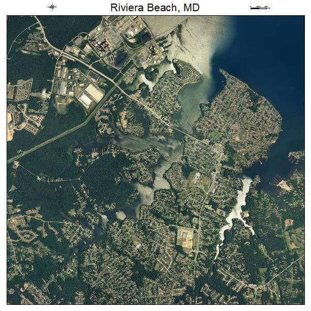 Riviera Beach, MD air photo map