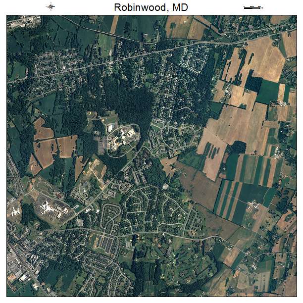 Robinwood, MD air photo map