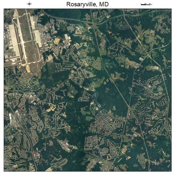 Rosaryville, MD air photo map