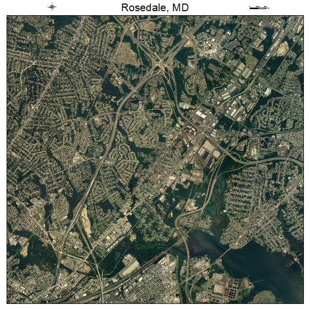 Rosedale, MD air photo map