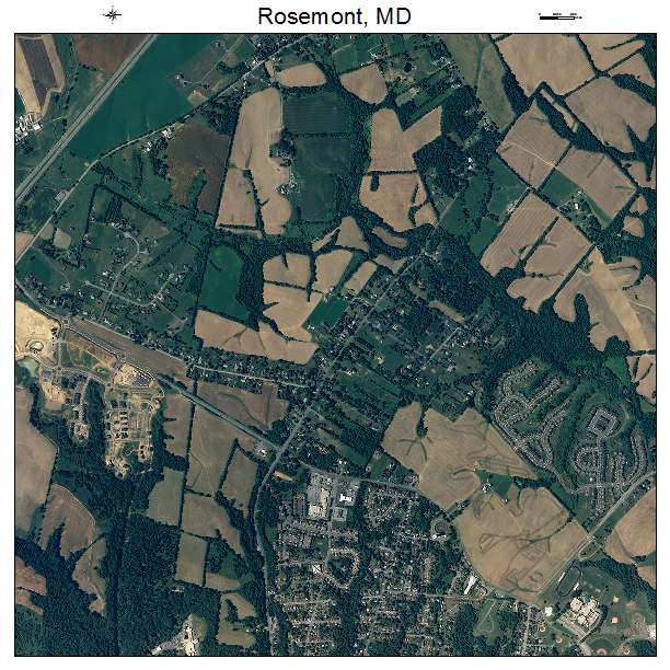 Rosemont, MD air photo map