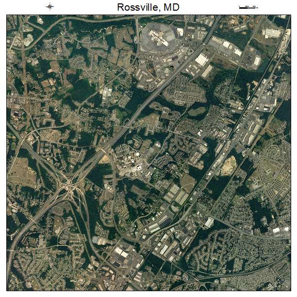 Rossville, MD air photo map
