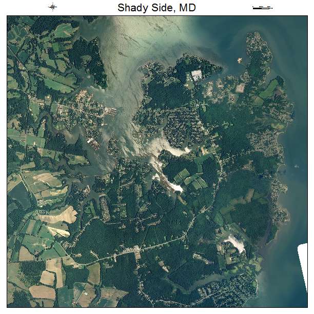 Shady Side, MD air photo map