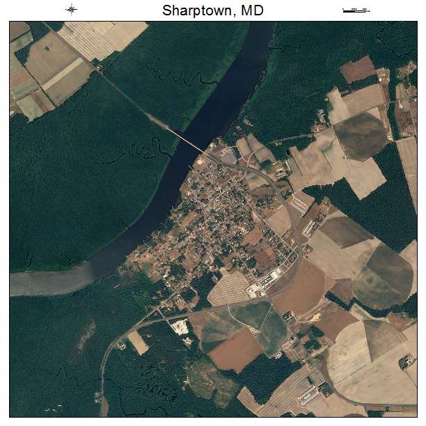 Sharptown, MD air photo map