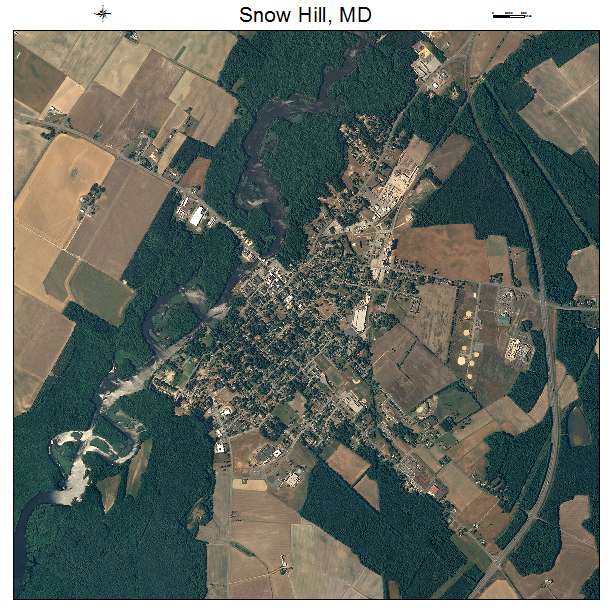 Snow Hill, MD air photo map