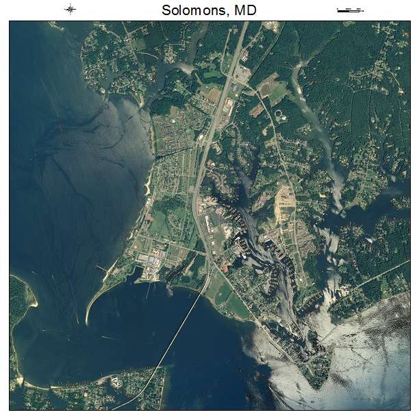 Solomons, MD air photo map