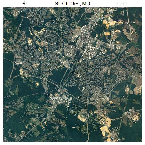 St Charles, MD air photo map