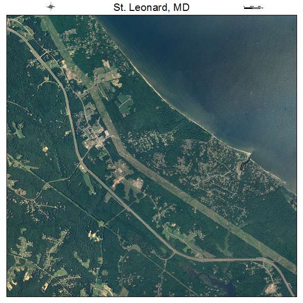 St Leonard, MD air photo map