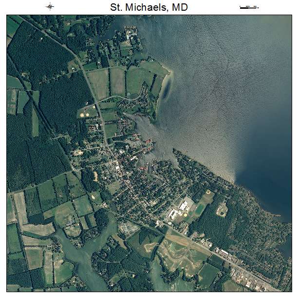 St Michaels, MD air photo map