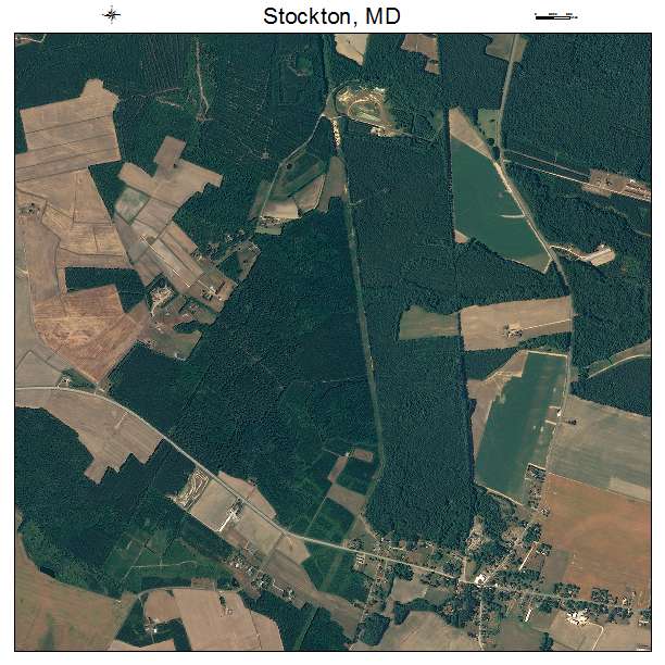 Stockton, MD air photo map