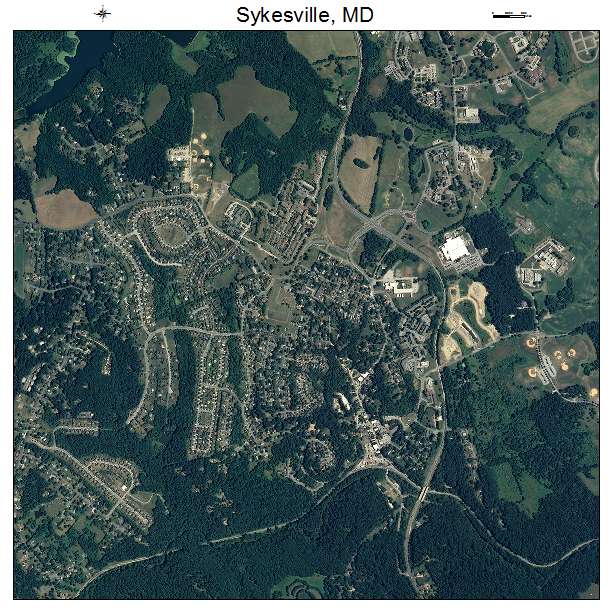Sykesville, MD air photo map