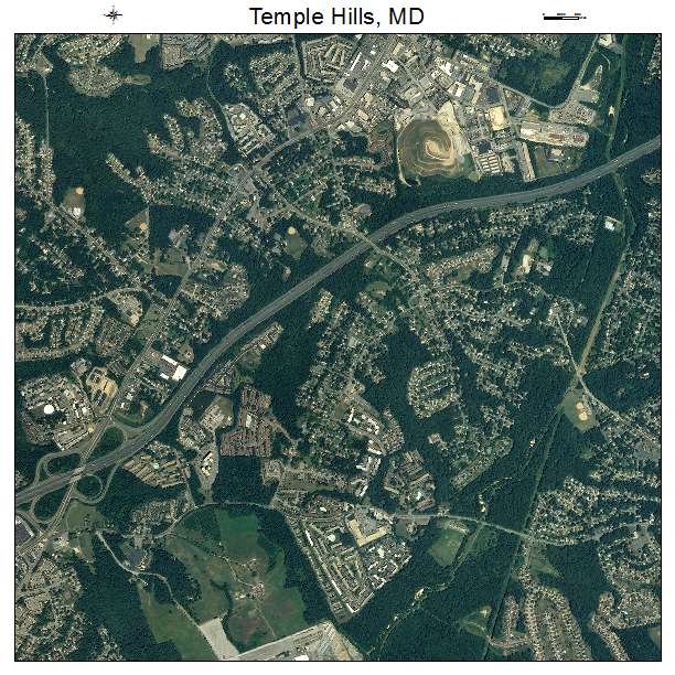 Temple Hills, MD air photo map