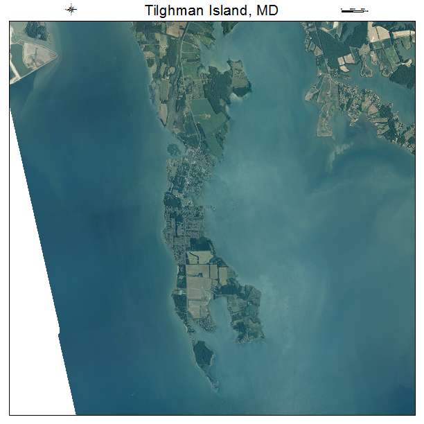 Tilghman Island, MD air photo map