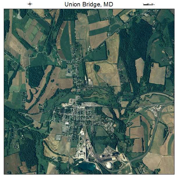 Union Bridge, MD air photo map