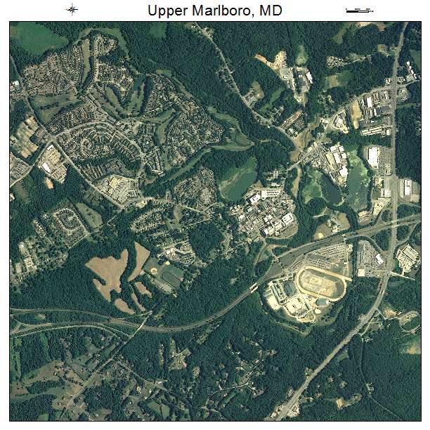 Upper Marlboro, MD air photo map