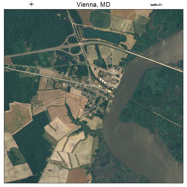 Vienna, MD air photo map