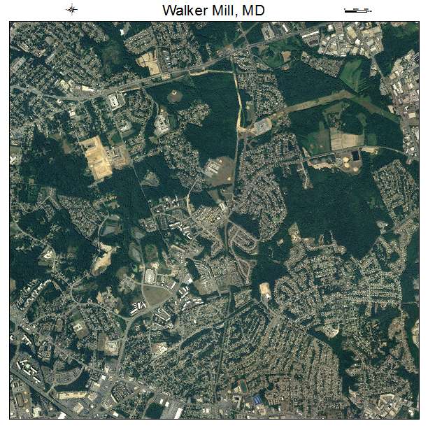 Walker Mill, MD air photo map