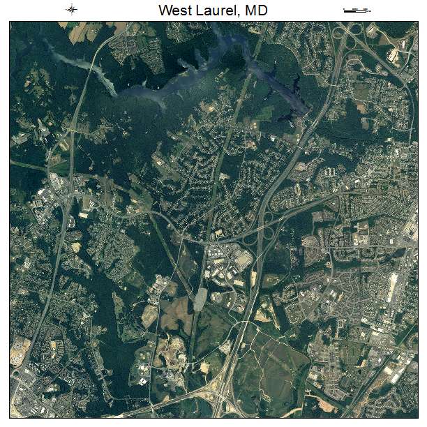 West Laurel, MD air photo map